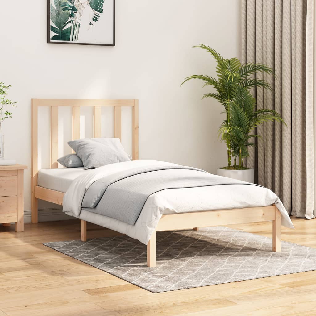 vidaXL Cadre de lit sans matelas bois de pin massif 90x200 cm