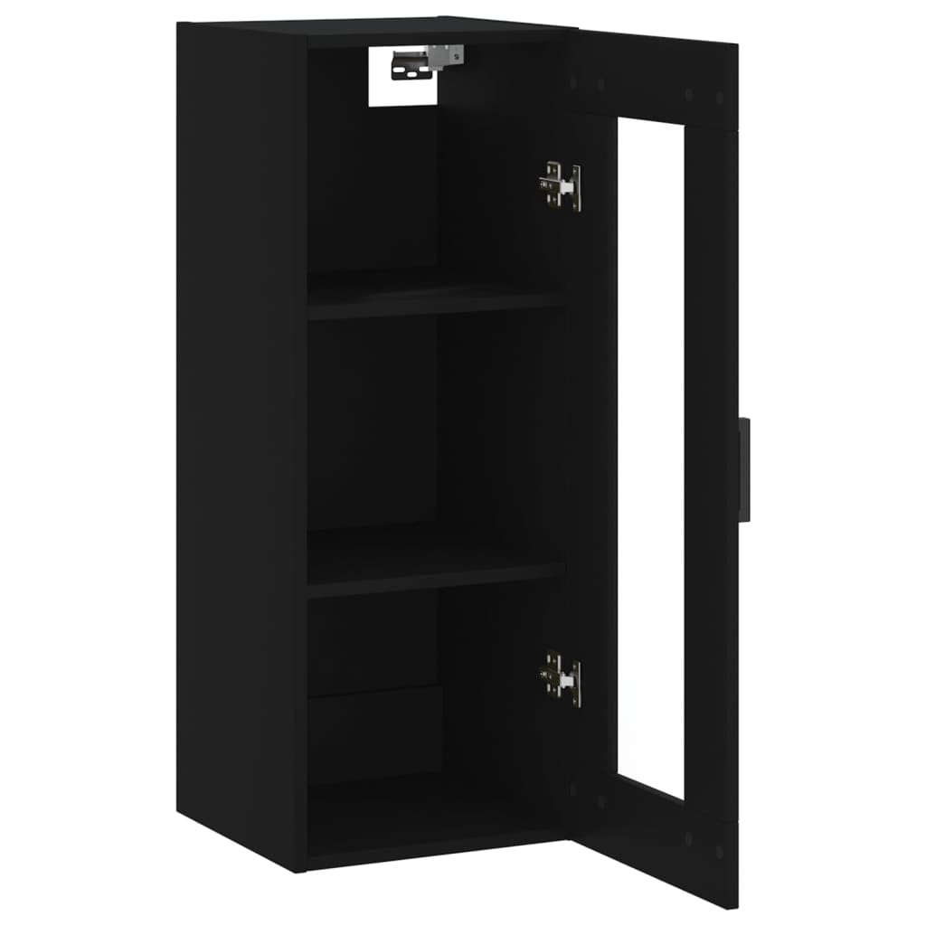 vidaXL Armoire murale noir 34,5x34x90 cm