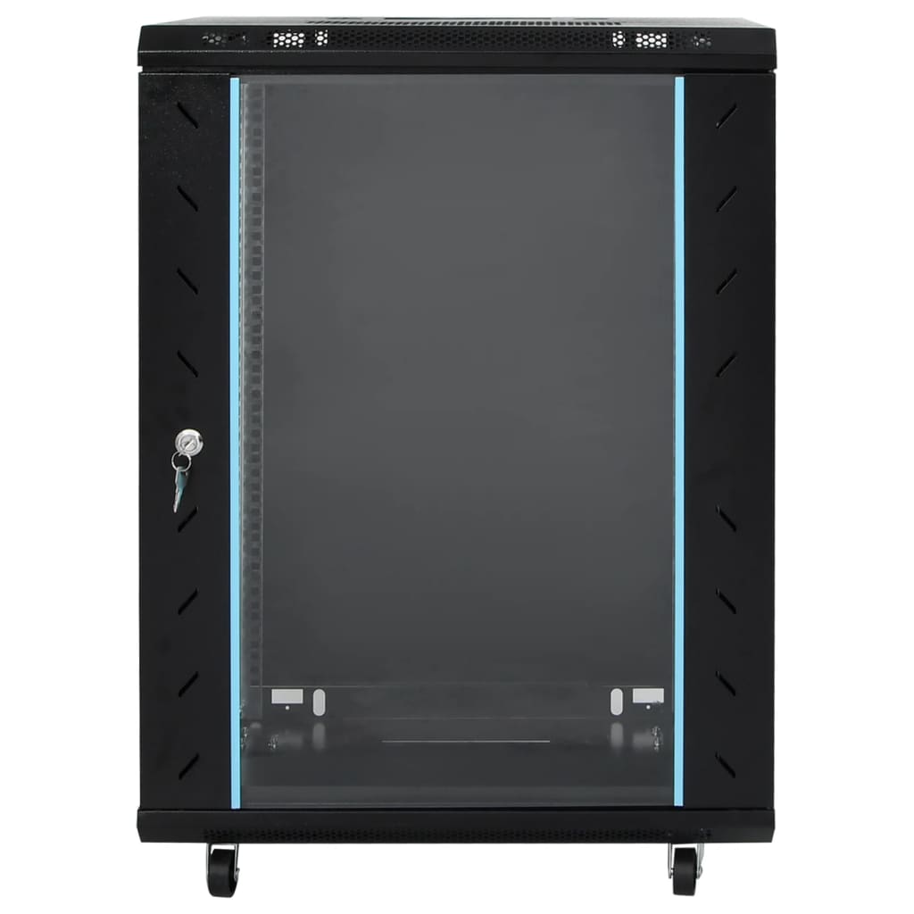 vidaXL Coffret de réseau 15U 19" IP20 noir 53x40x80 cm