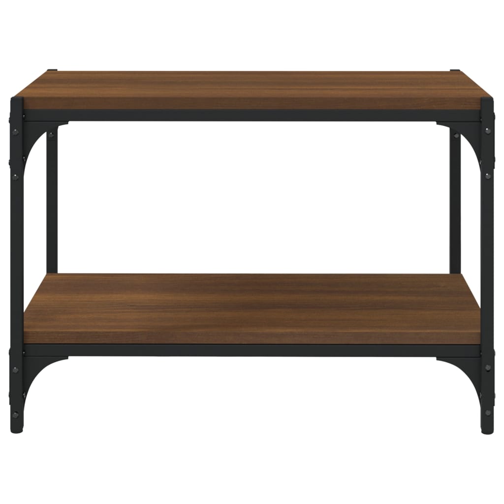 vidaXL Meuble TV Chêne marron 60x33x41 cm Bois d'ingénierie et acier