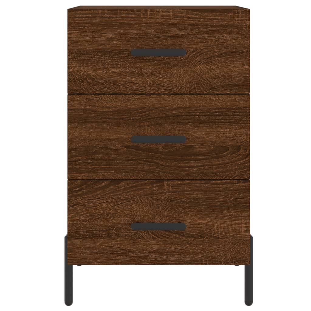 vidaXL Table de chevet chêne marron 40x40x66 cm bois d'ingénierie