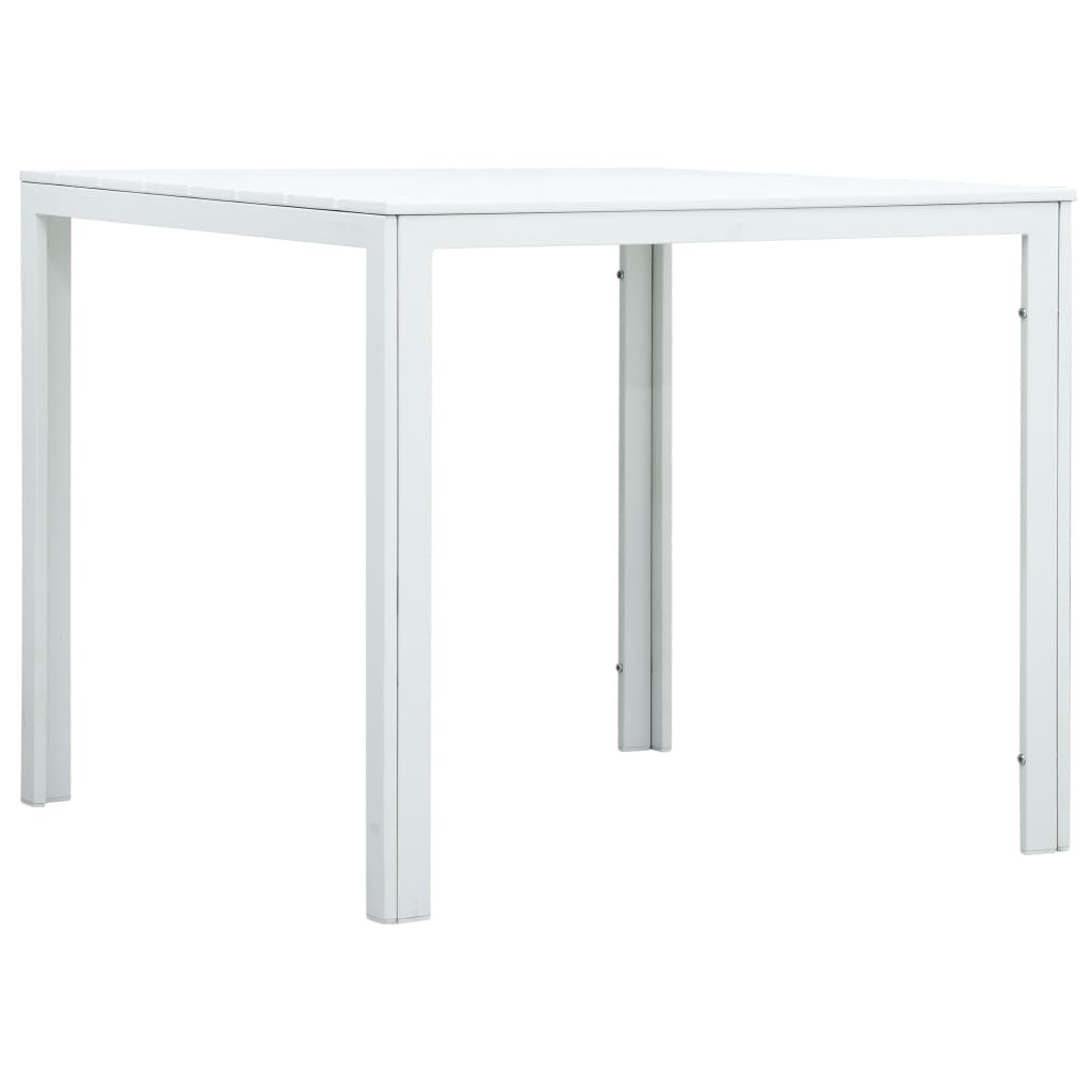 vidaXL Table basse Blanc 78x78x74 cm PEHD Aspect de bois