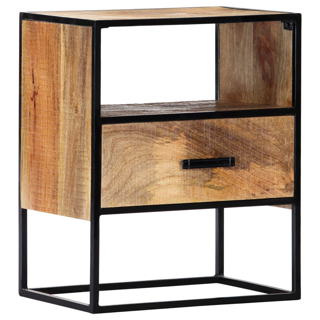 vidaXL Table de chevet 40x30x50 cm Bois de manguier massif