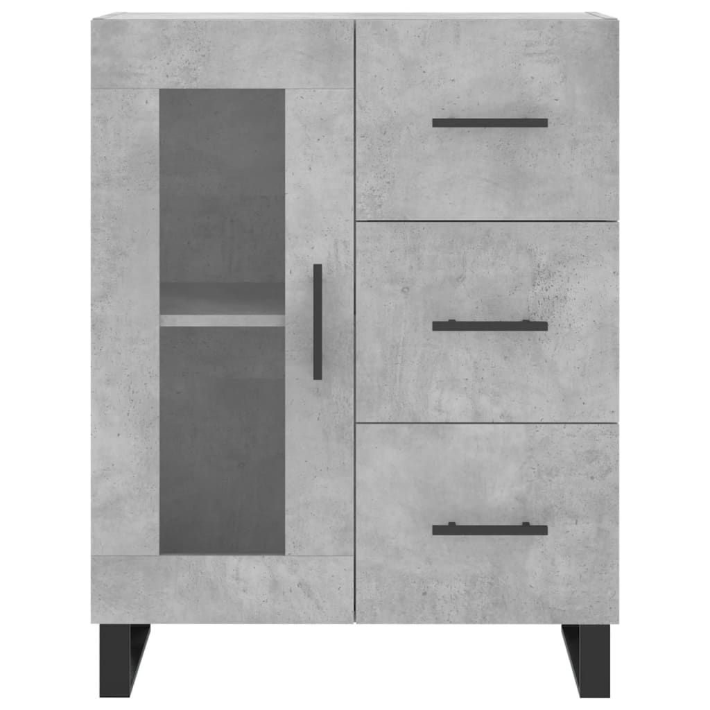 vidaXL Buffet gris béton 69,5x34x90 cm bois d'ingénierie