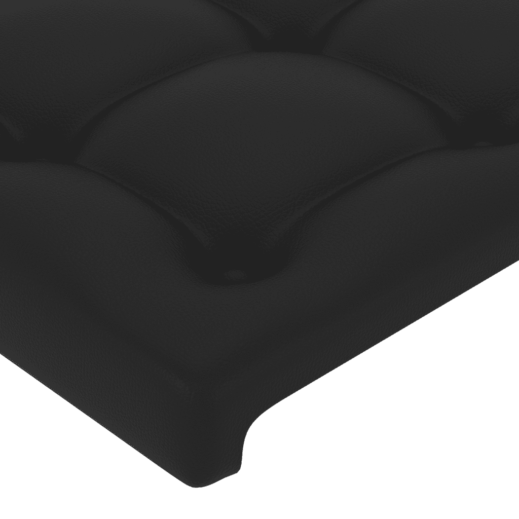 vidaXL Sommier à lattes de lit avec matelas Noir 140x190 cm Similicuir