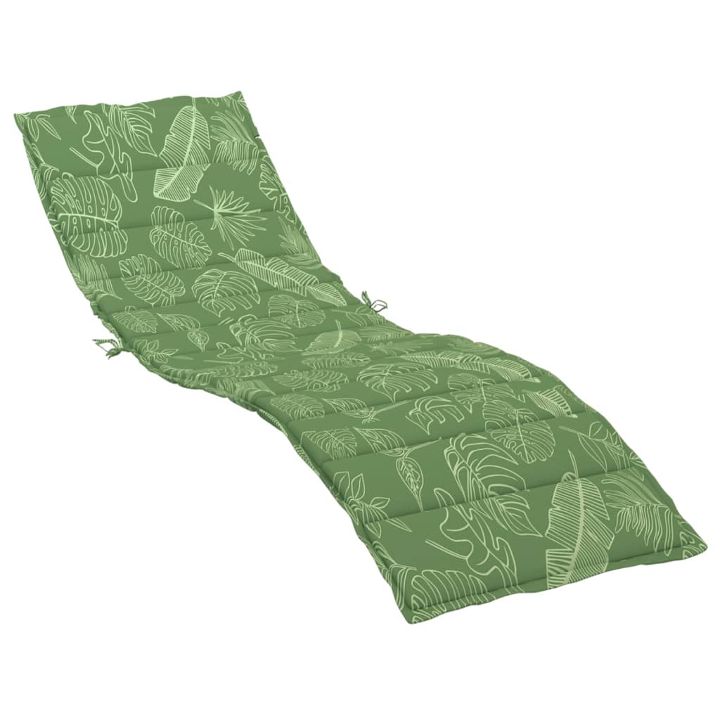 vidaXL Coussin de chaise longue à motif de feuilles tissu oxford