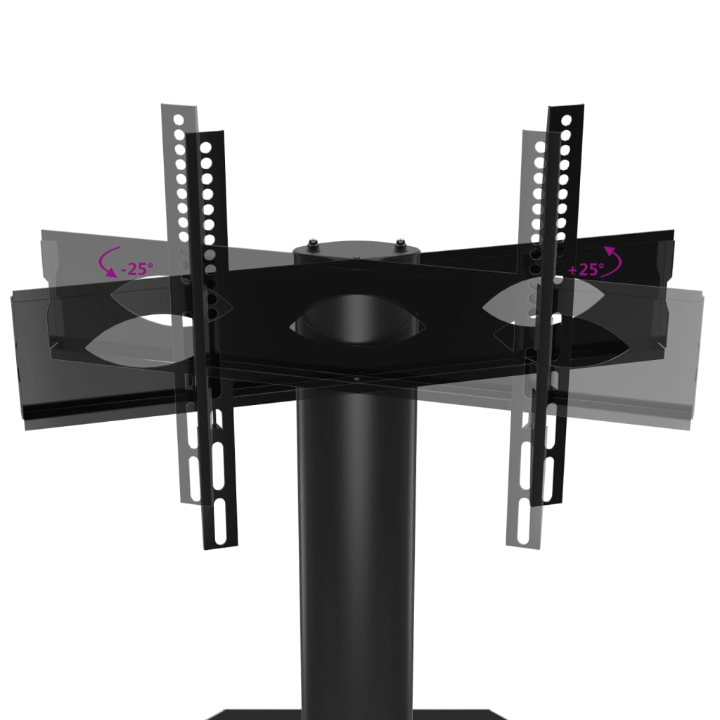 vidaXL Meuble TV d'angle 2 niveaux pour 32-70 pouces noir