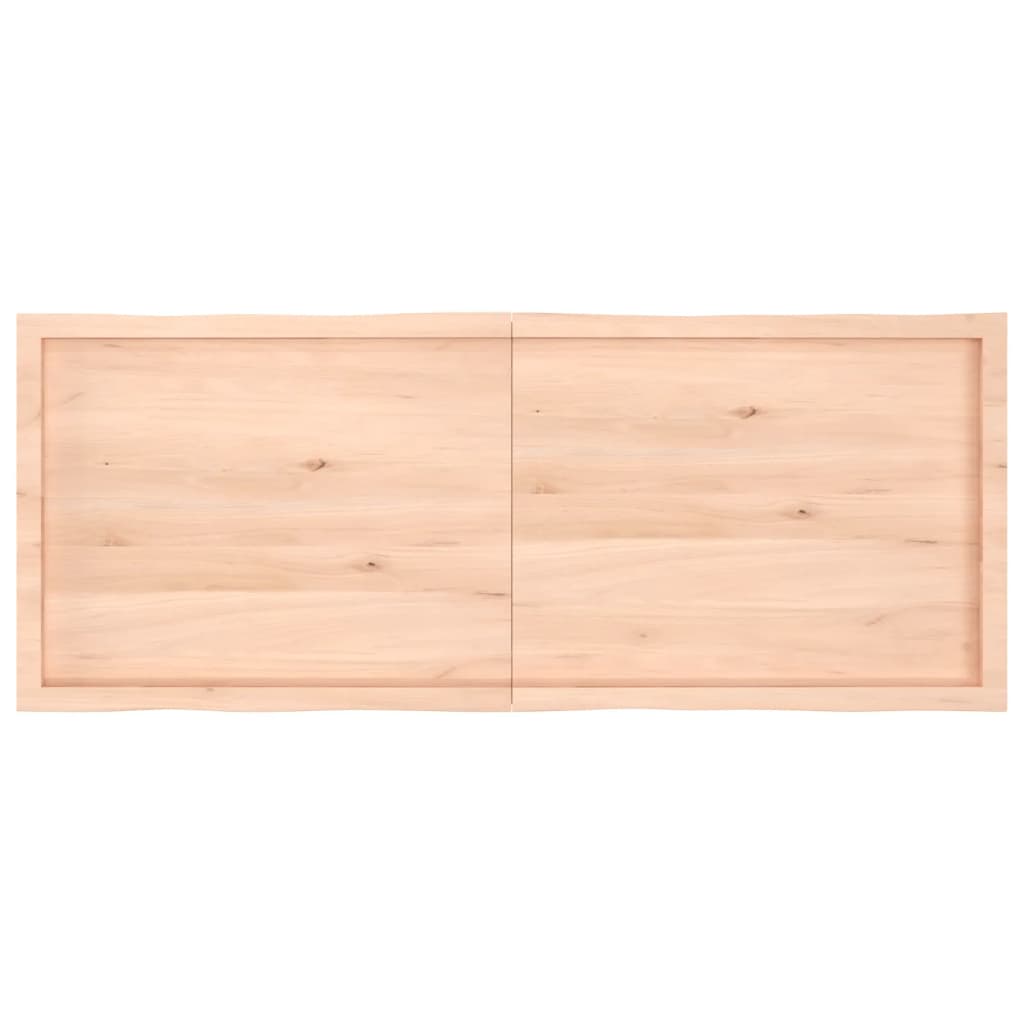 vidaXL Dessus de table bois massif non traité bordure assortie