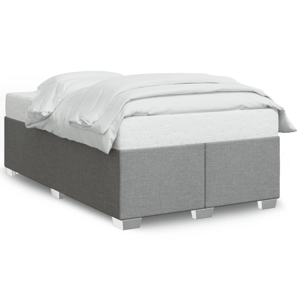 vidaXL Cadre de lit sans matelas gris clair 120x190 cm tissu