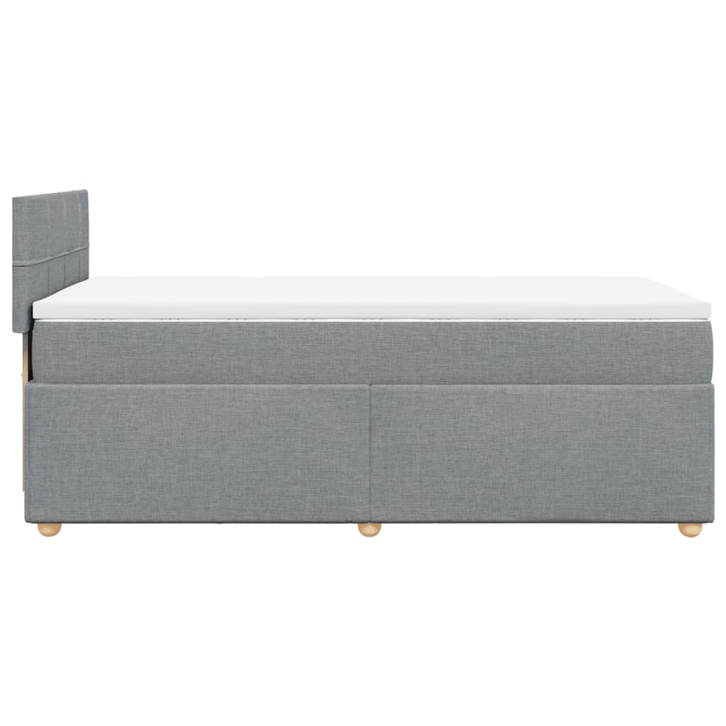 vidaXL Sommier à lattes de lit avec matelas Gris clair 90x200 cm Tissu