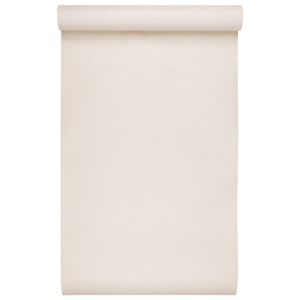 vidaXL Papier peint 3D couleur unie beige 10x0,53 m non tissé