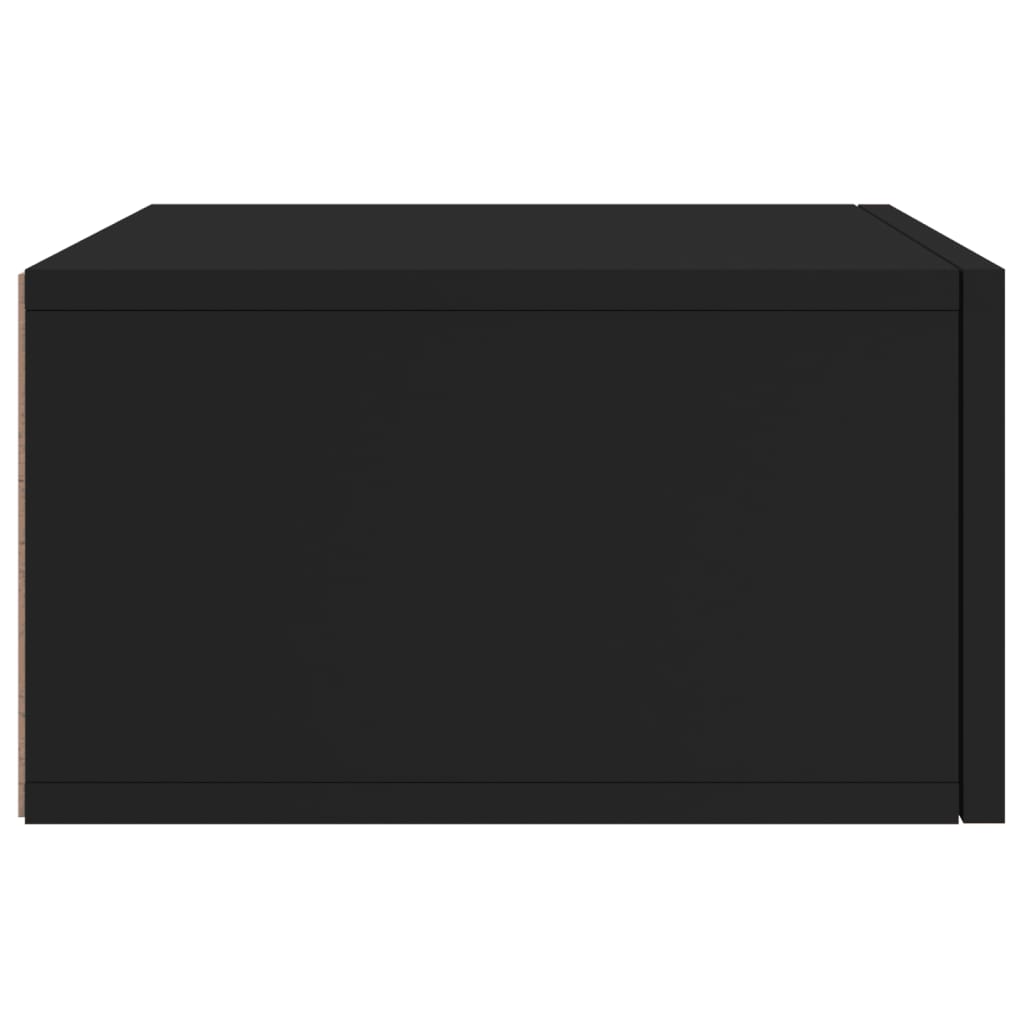 vidaXL Table de chevet murale noir 35x35x20 cm
