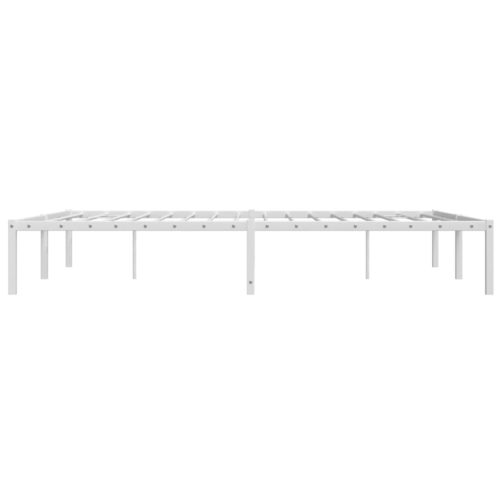 vidaXL Cadre de lit métal sans matelas blanc 150x200 cm