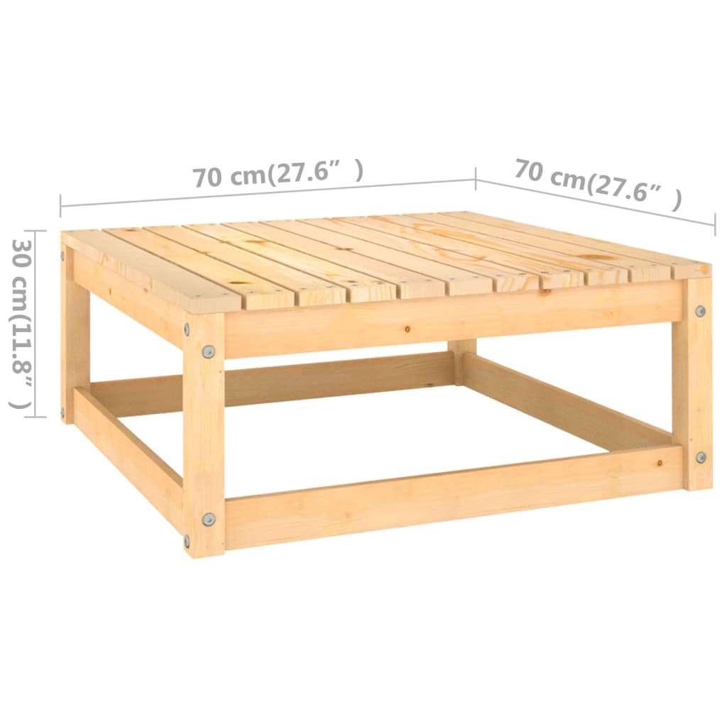 vidaXL Salon de jardin 8 pcs avec coussins Bois de pin massif