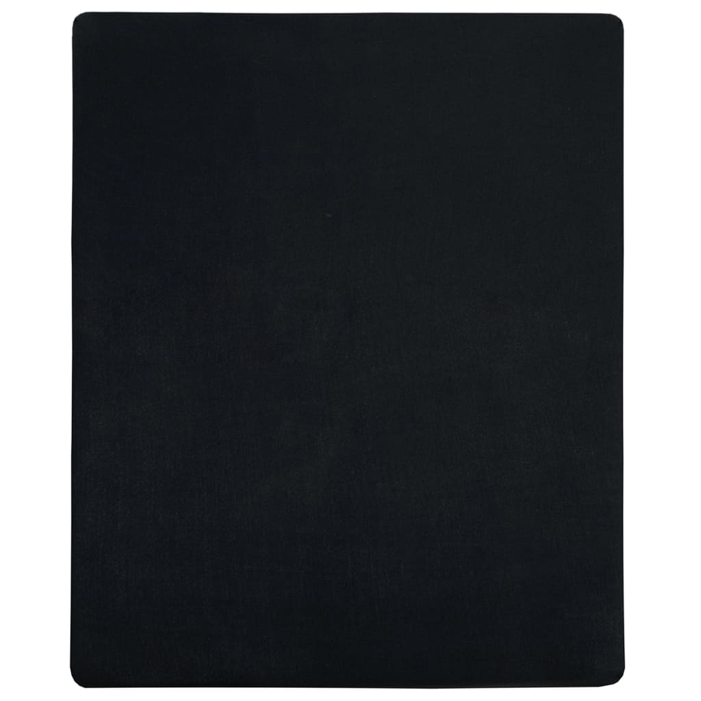 vidaXL Drap-housse Jersey Noir 100x200 cm Coton
