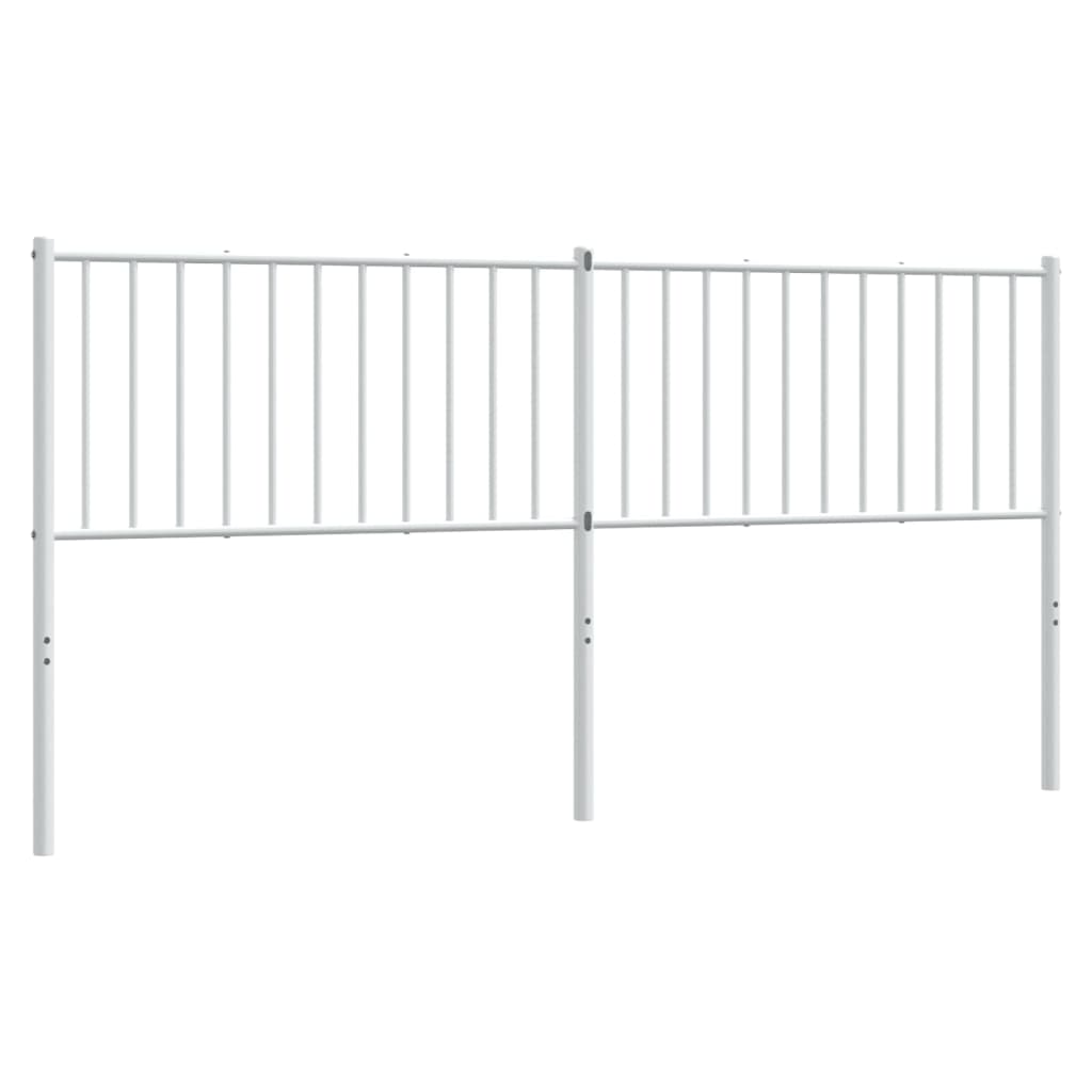 vidaXL Tête de lit métal blanc 180 cm