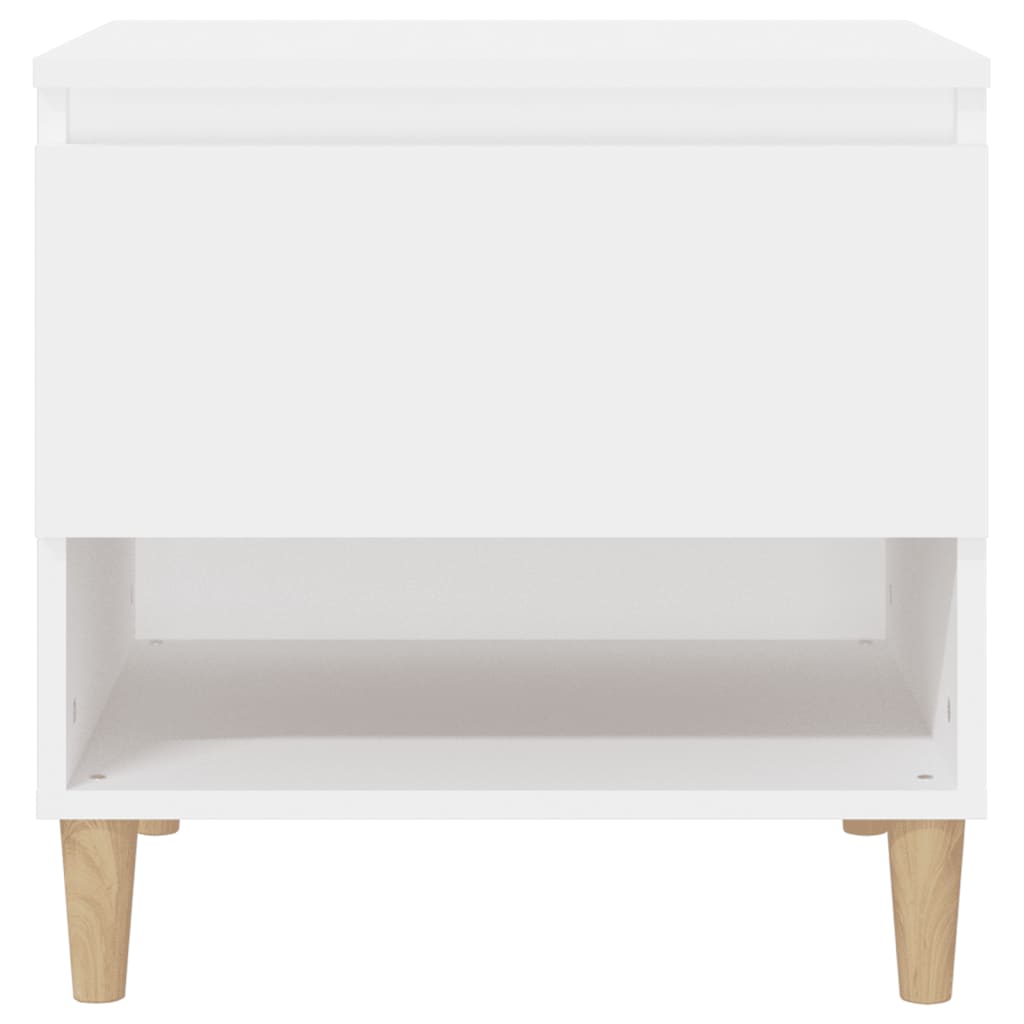 vidaXL Tables de chevet 2 pcs Blanc 50x46x50 cm Bois d’ingénierie