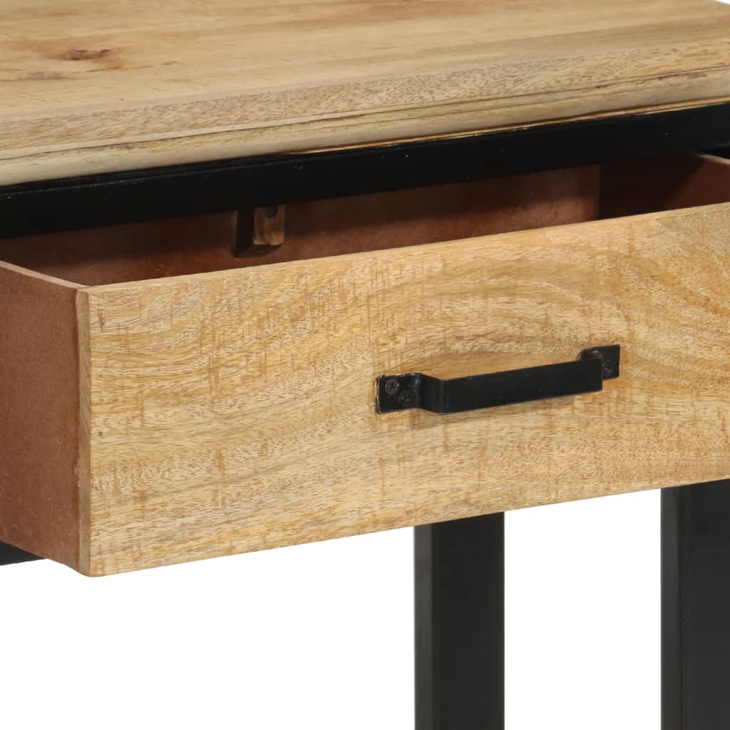 vidaXL Table console 110x30x75 cm bois de manguier massif brut