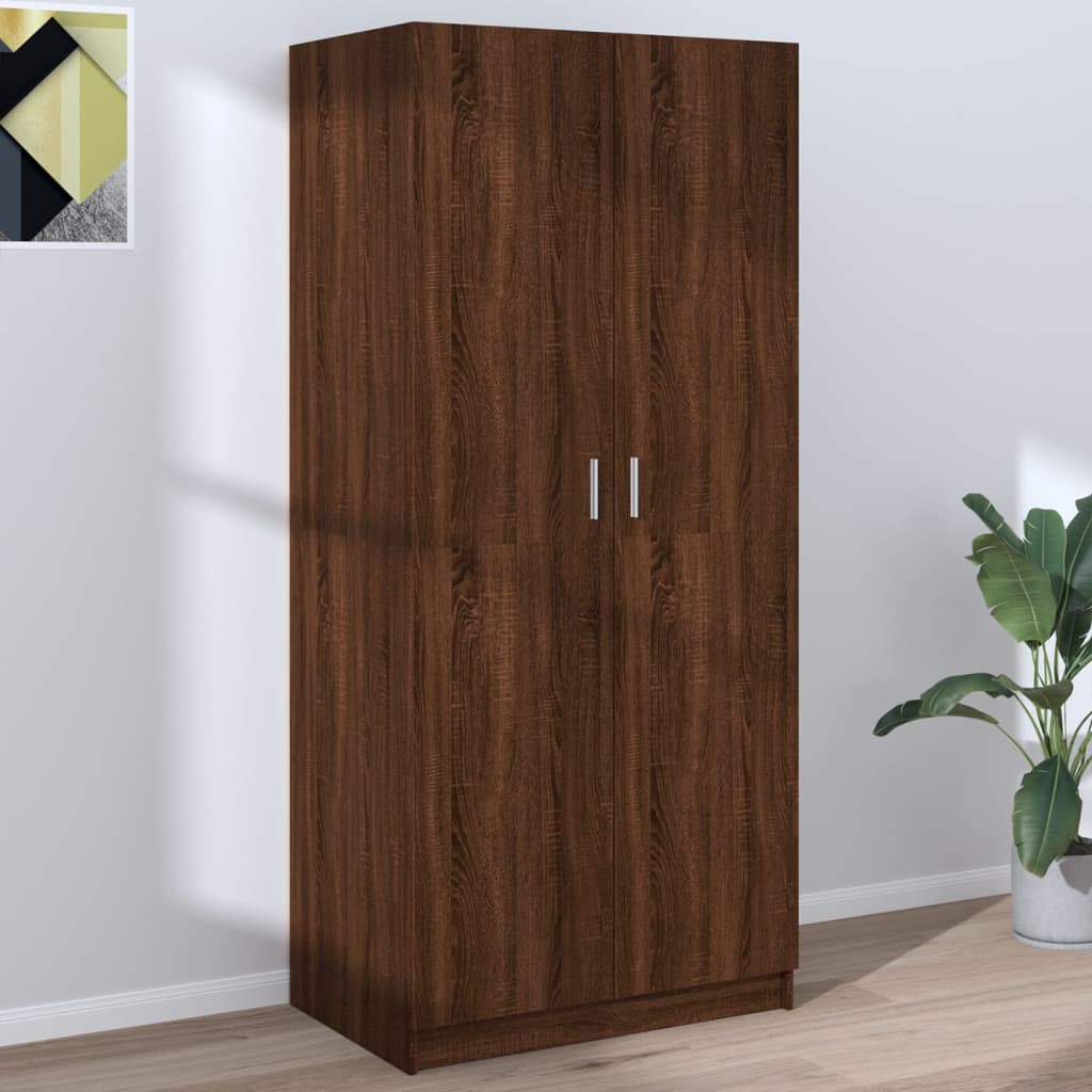 vidaXL Garde-robe Chêne marron 80x52x180 cm Bois d'ingénierie