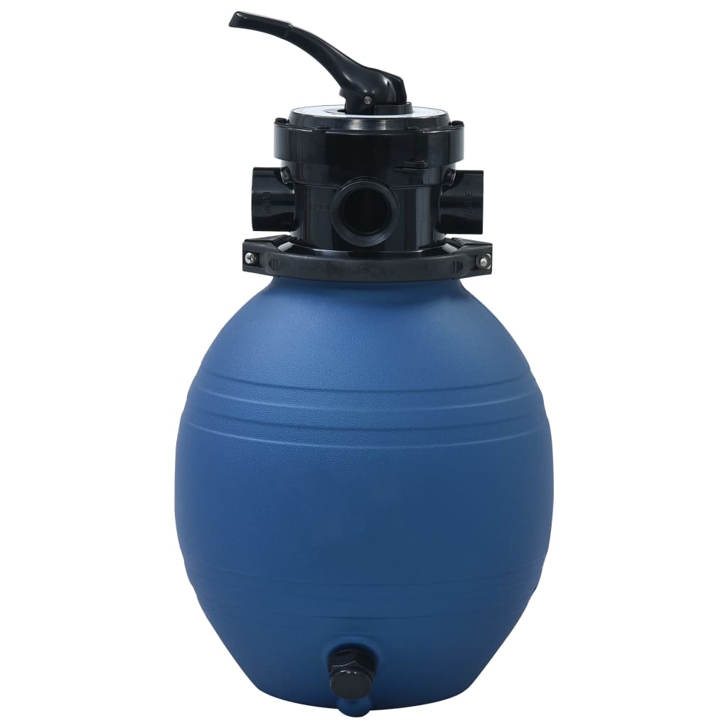 vidaXL Filtre à sable pour piscine avec vanne 4 positions Bleu 300 mm