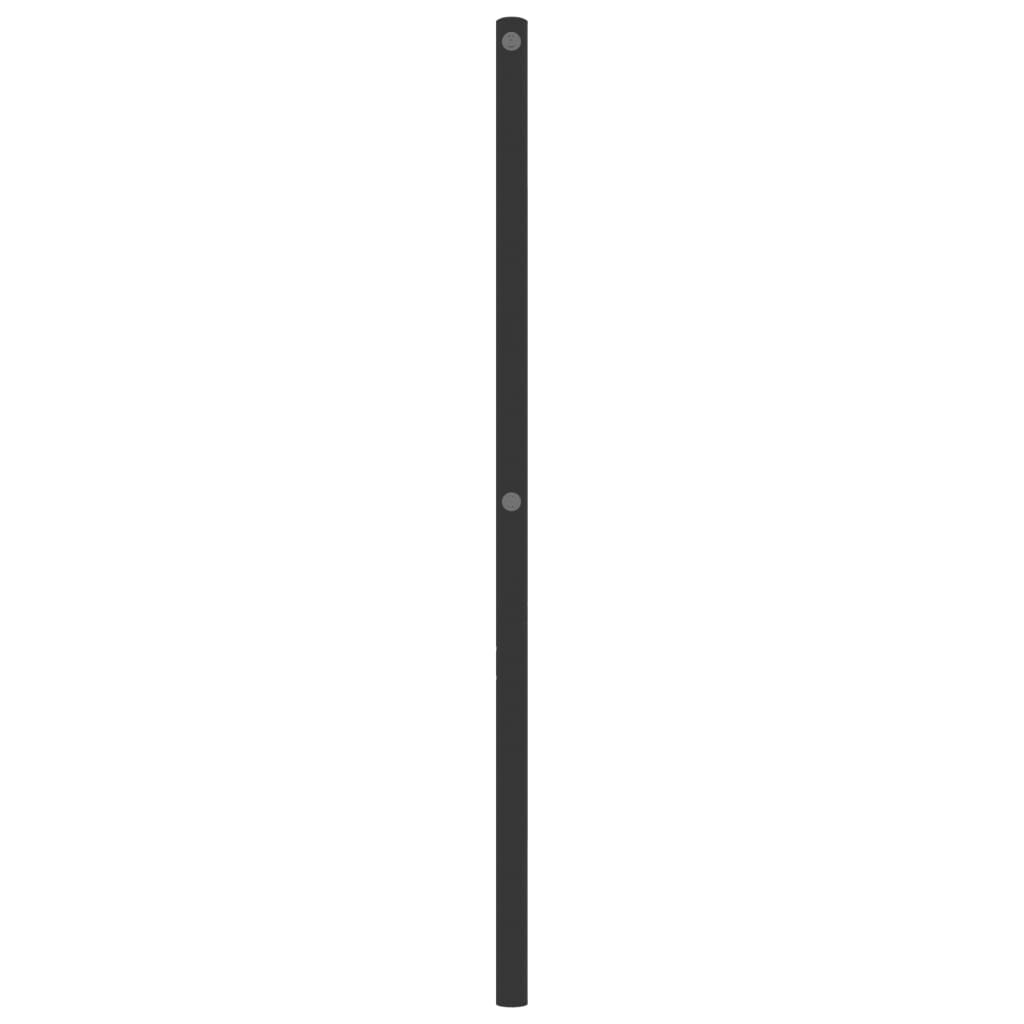 vidaXL Tête de lit métal noir 80 cm