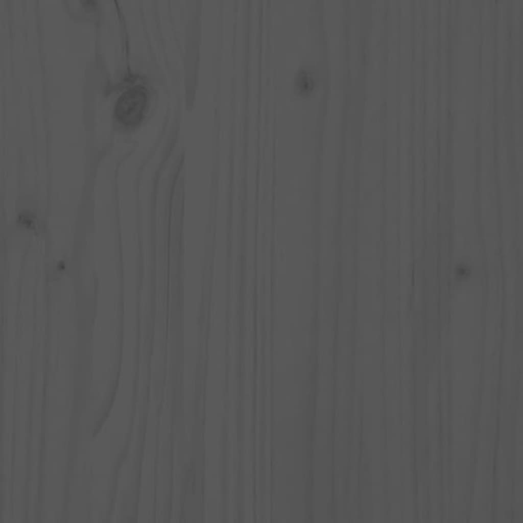 vidaXL Buffet Gris 104,5x34x80 cm Bois massif de pin