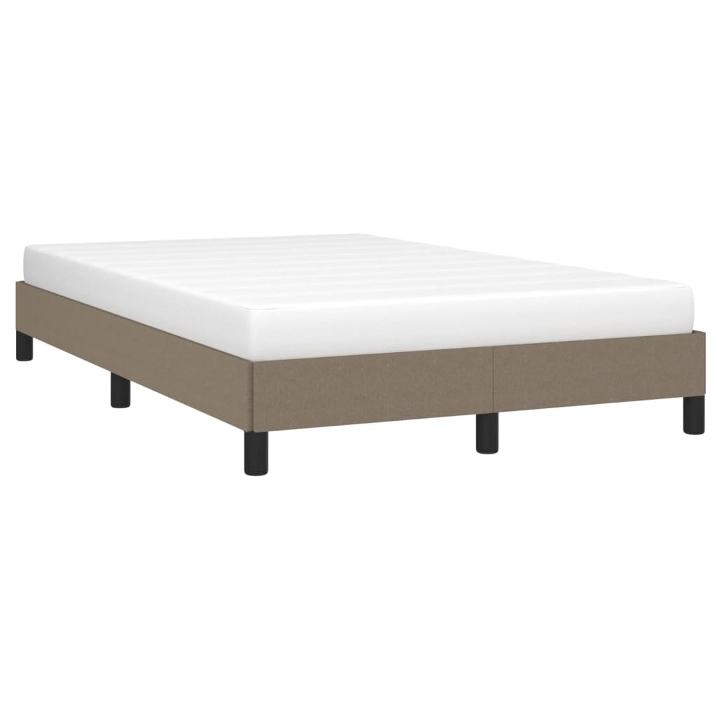 vidaXL Cadre de lit sans matelas taupe 120x200 cm tissu