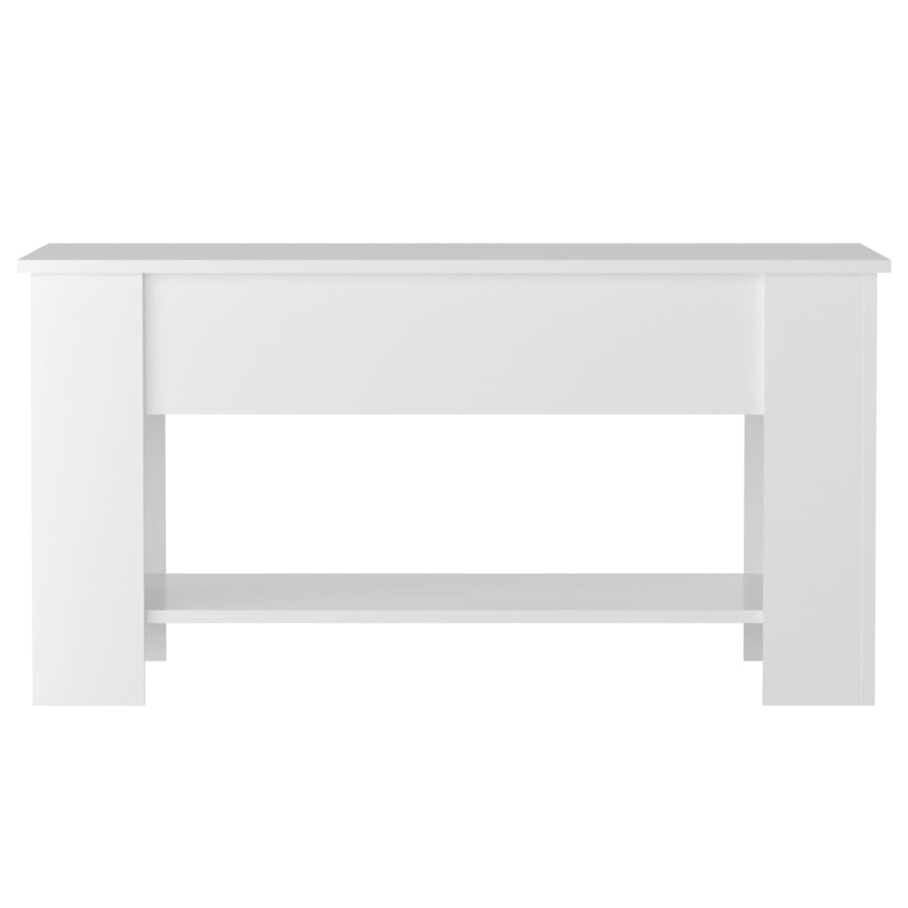 vidaXL Table basse Blanc brillant 101x49x52 cm Bois d'ingénierie