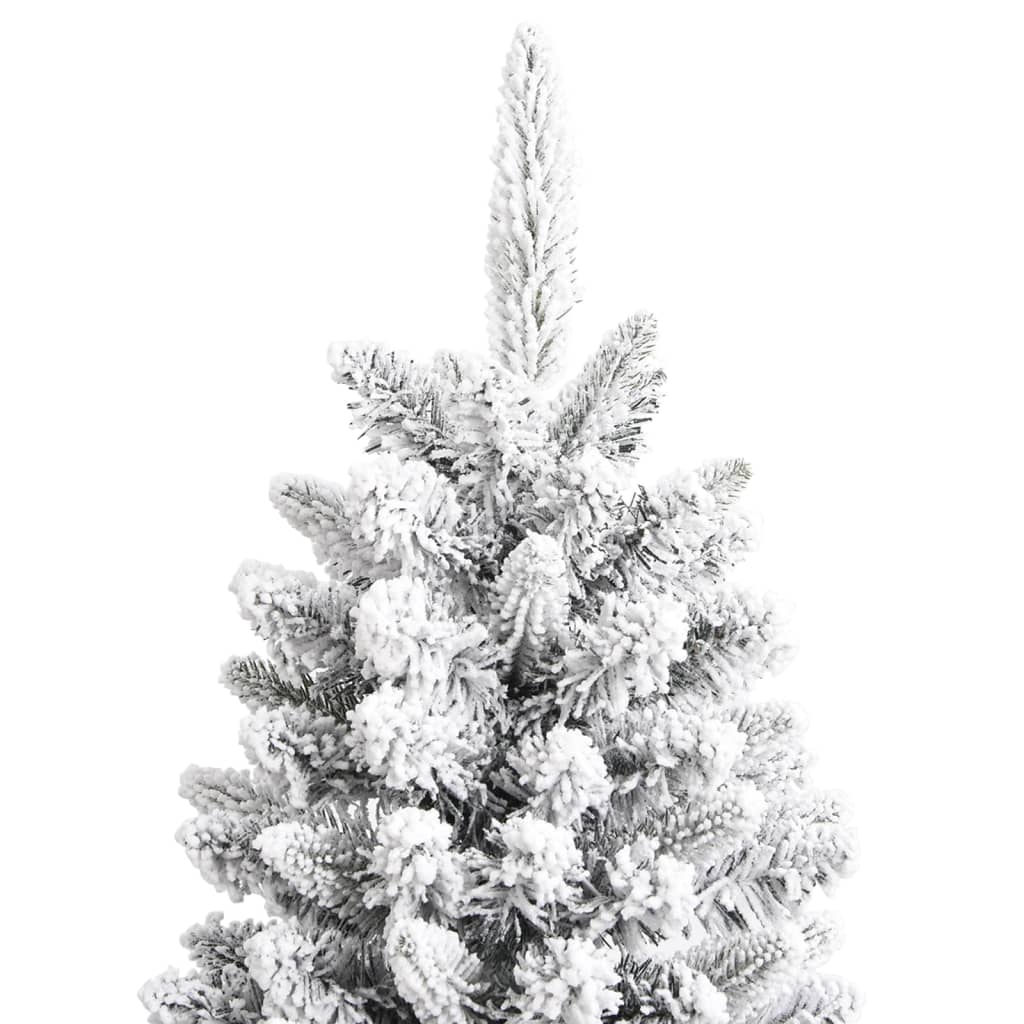 vidaXL Sapin de Noël artificiel avec neige floquée 150 cm PVC et PE