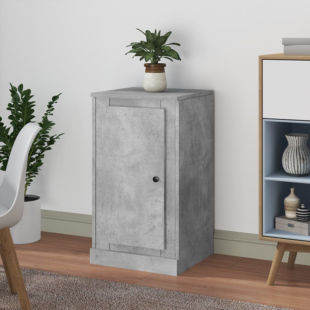 vidaXL Buffet gris béton 37,5x35,5x67,5 cm bois d'ingénierie