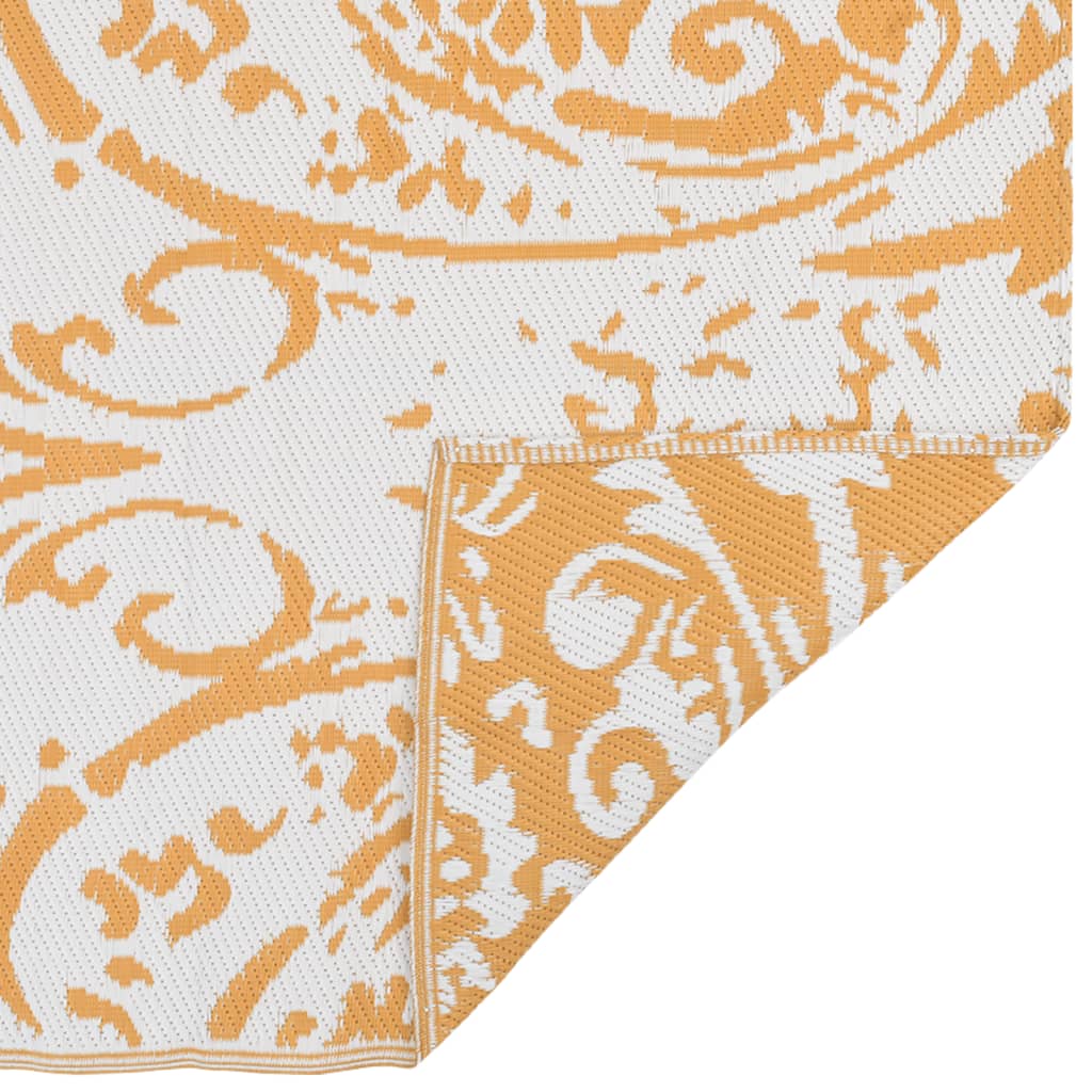 vidaXL Tapis d'extérieur Orange et blanc 190x290 cm PP