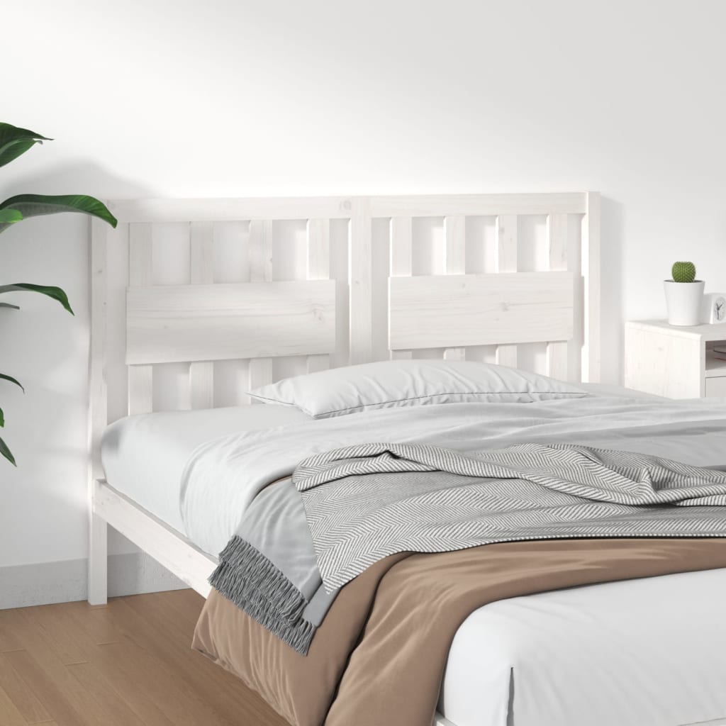vidaXL Tête de lit blanc 140,5x4x100 cm bois massif de pin