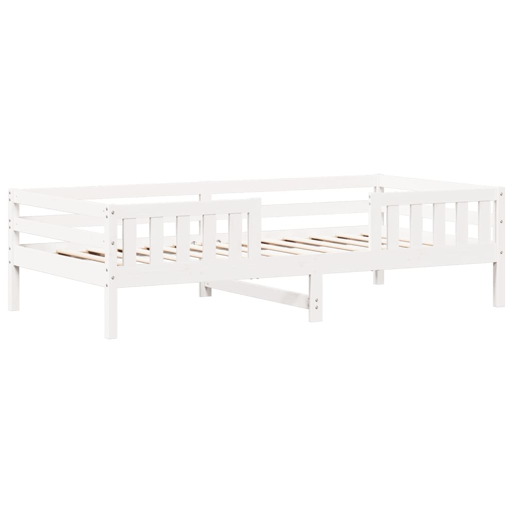 vidaXL Cadre de lit avec toit sans matelas blanc 90x200 cm