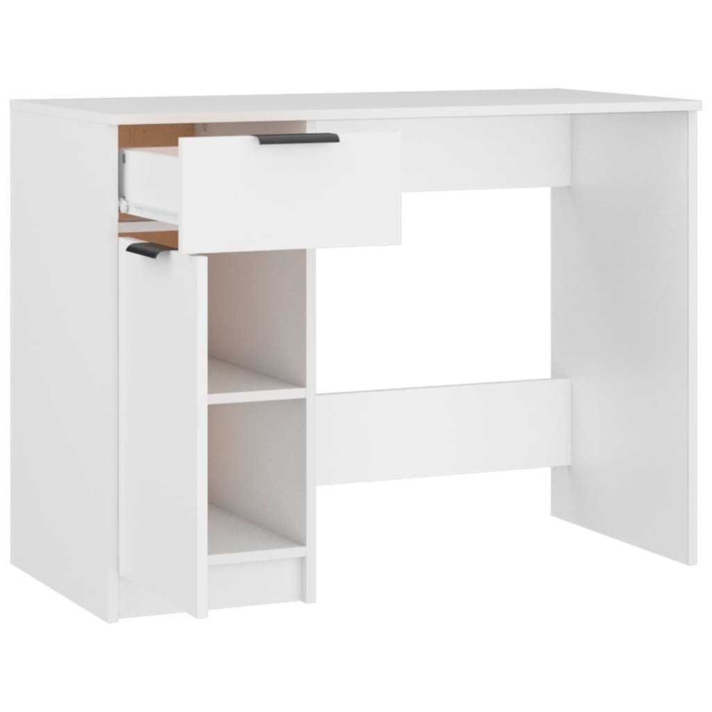 vidaXL Bureau Blanc 100x50x75 cm Bois d'ingénierie