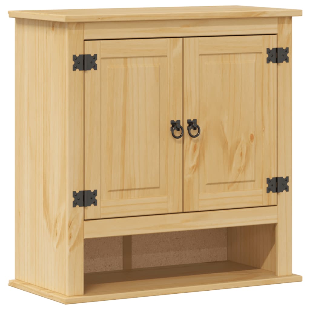 vidaXL Armoire murale de salle de bain Corona bois de pin massif