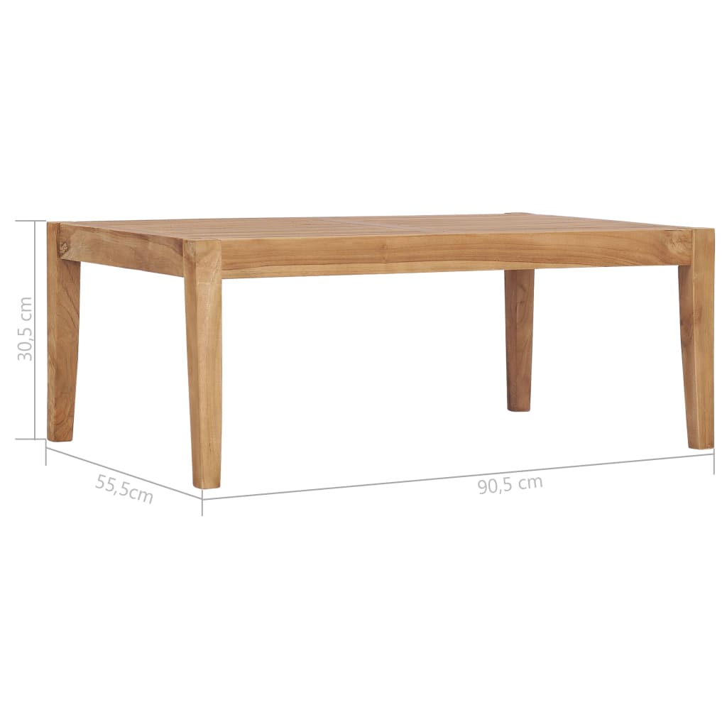 vidaXL Table de jardin 90,5x55,5x30,5 cm Bois de teck solide