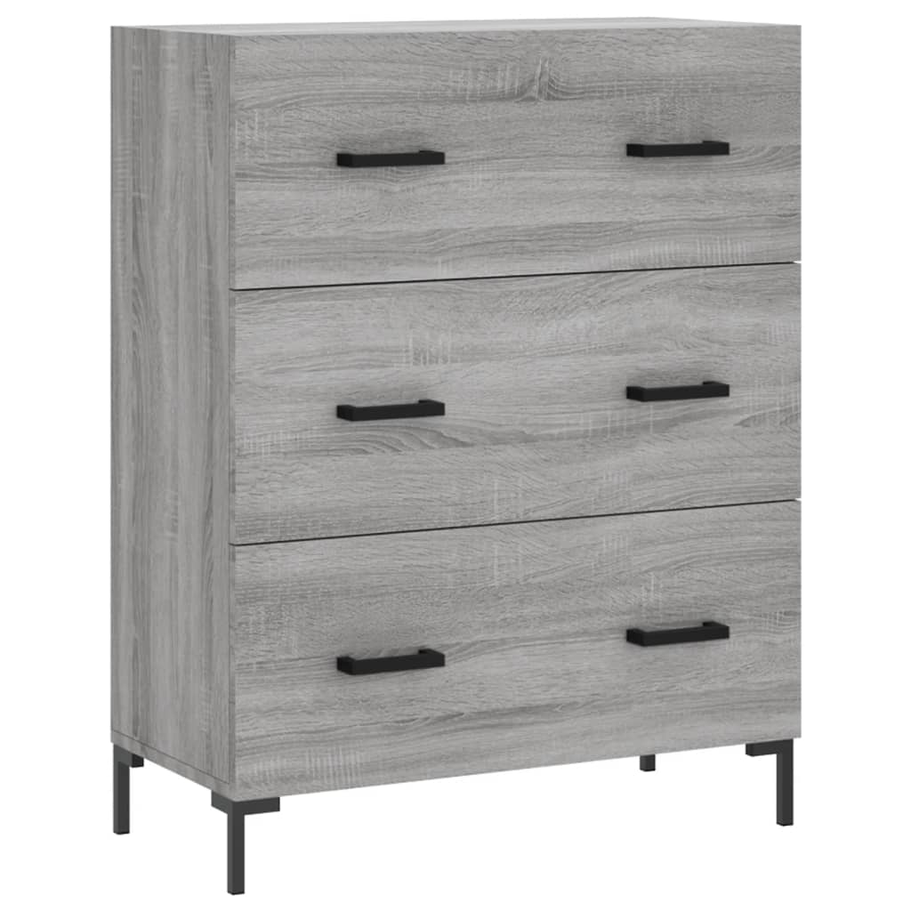 vidaXL Buffet haut Sonoma gris 69,5x34x180 cm Bois d'ingénierie