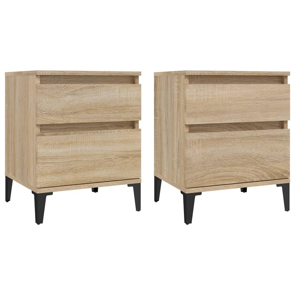 vidaXL Tables de chevet 2 pcs Chêne sonoma 40x35x50 cm