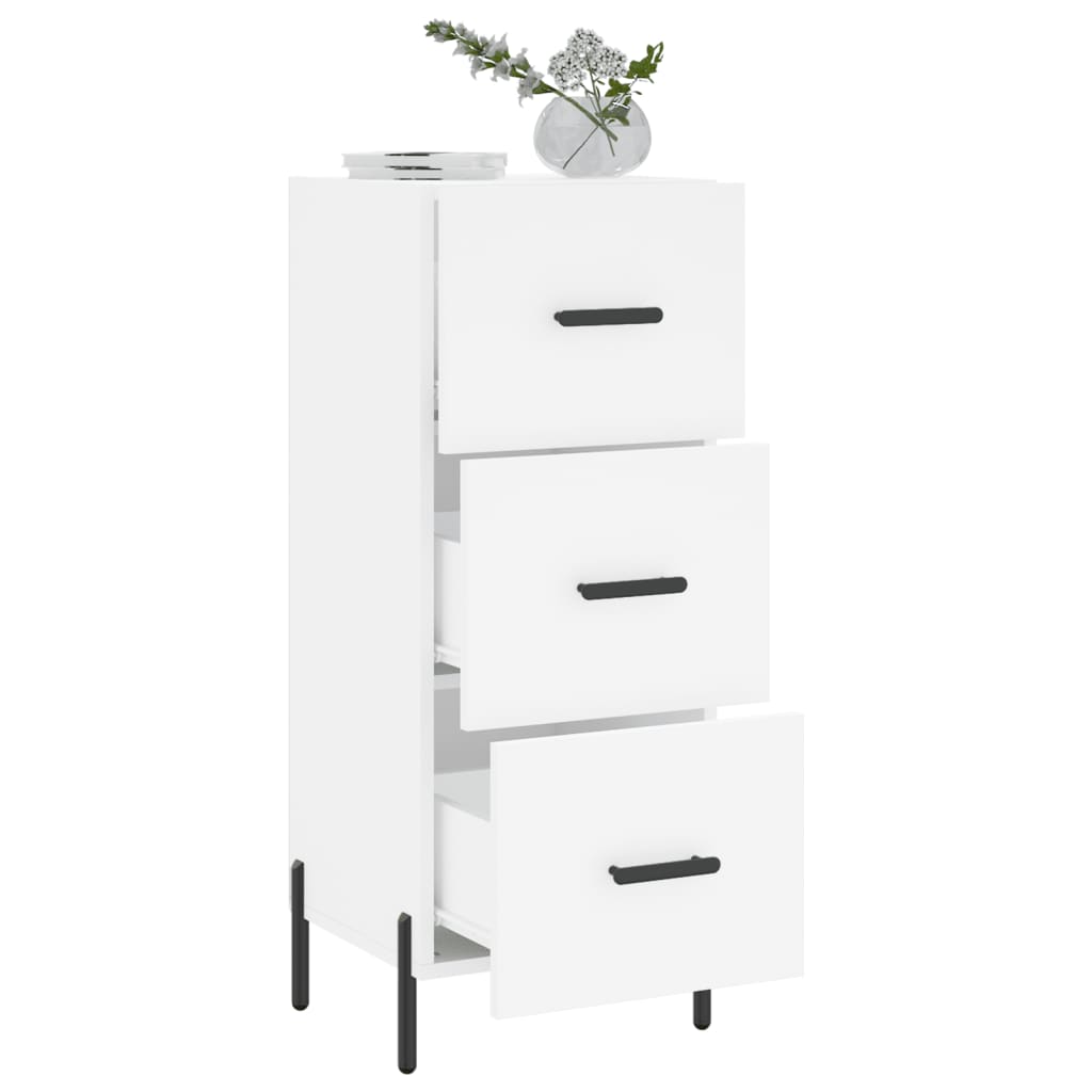 vidaXL Buffet blanc 34,5x34x90 cm bois d'ingénierie