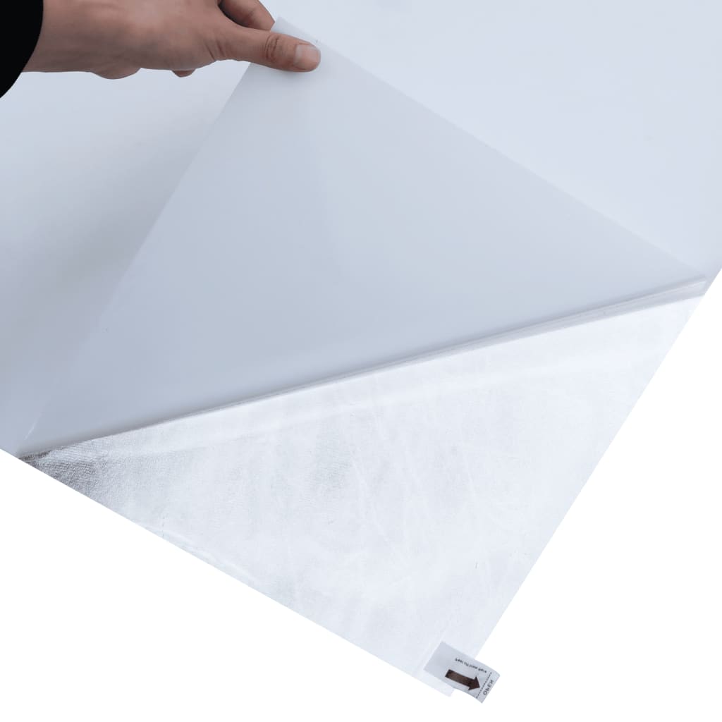 vidaXL Film de fenêtre statique dépoli blanc transparent 90x500 cm PVC