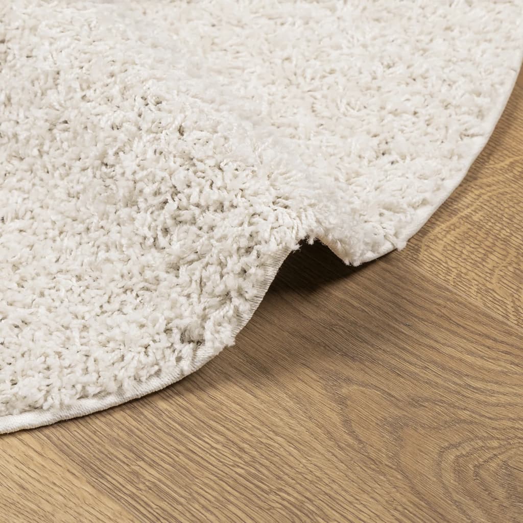 vidaXL Tapis shaggy PAMPLONA poils longs moderne crème Ø 120 cm