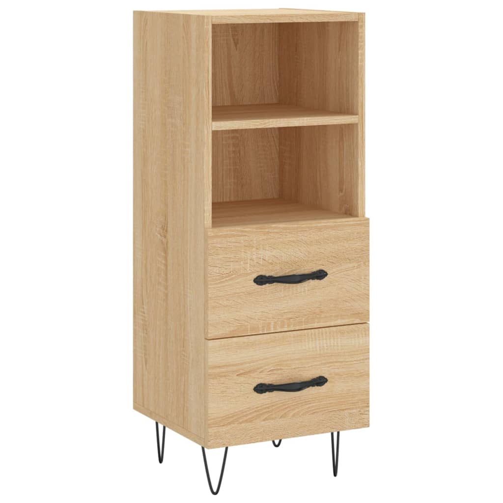 vidaXL Buffet haut Chêne sonoma 34,5x34x180 cm Bois d'ingénierie