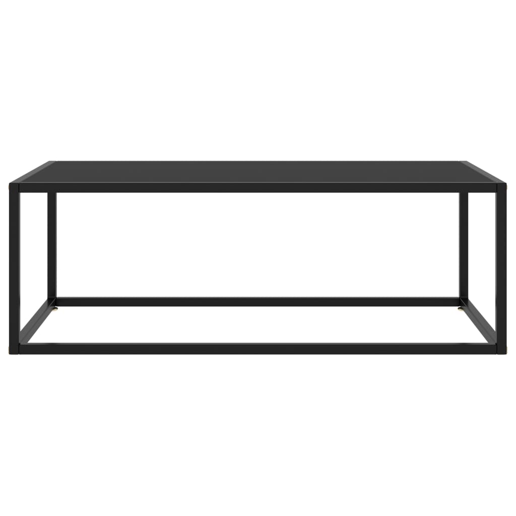 vidaXL Table basse Noir avec verre noir 100x50x35 cm