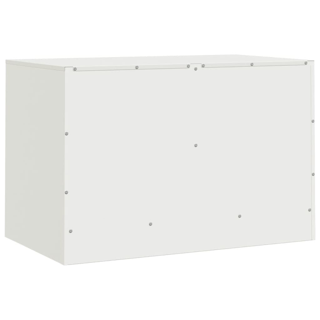 vidaXL Meubles TV 2 pcs blanc 67x39x44 cm acier