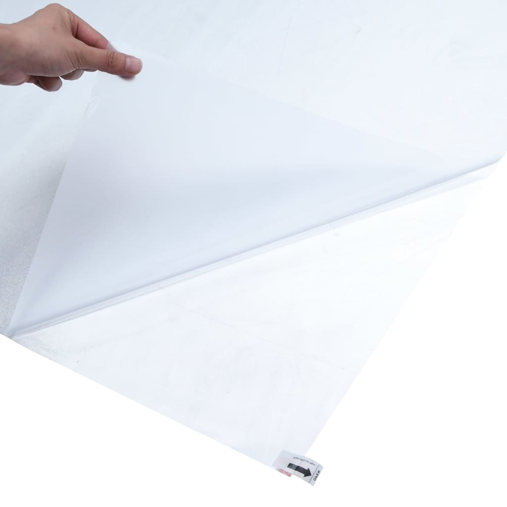 vidaXL Film pour fenêtre statique dépoli gris transparent 90x500cm PVC