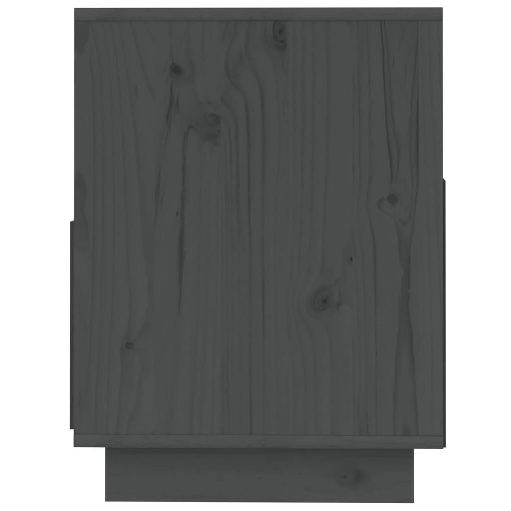 vidaXL Meuble TV Gris 140x37x50 cm Bois de pin massif