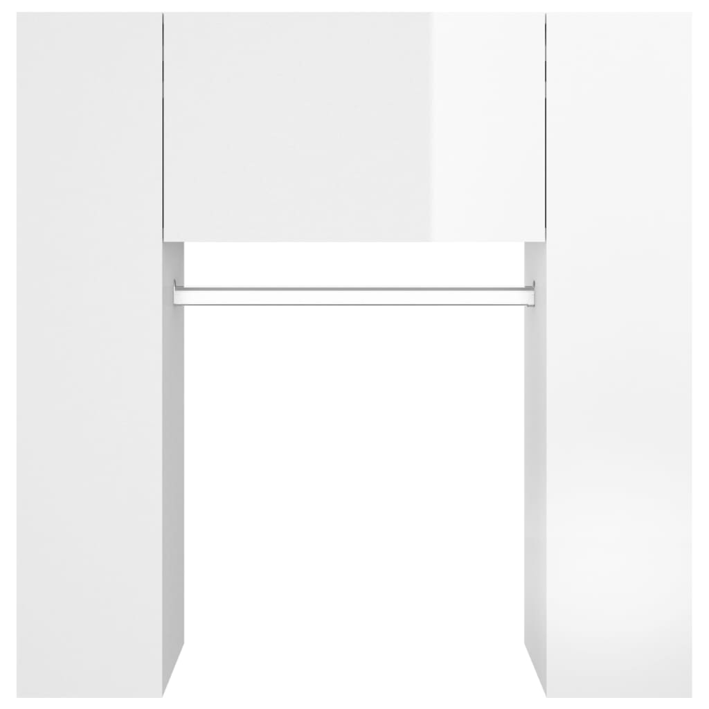 vidaXL Armoire de couloir Blanc brillant 97,5x37x99 cm Bois ingénierie
