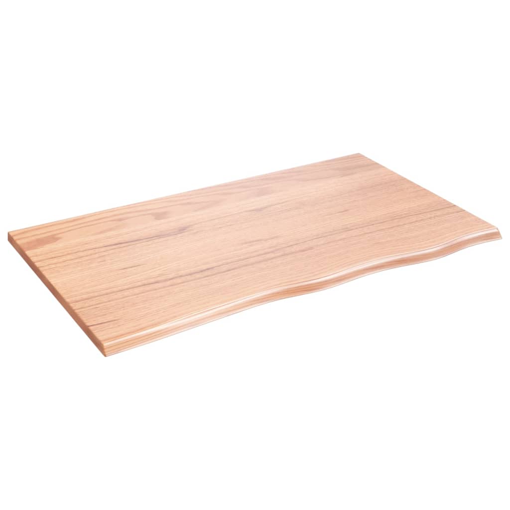 vidaXL Dessus de table marron clair 100x60x2 cm bois chêne traité