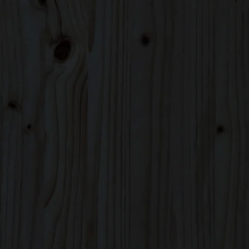 vidaXL Tête de lit Noir 205,5x4x100 cm Bois massif de pin