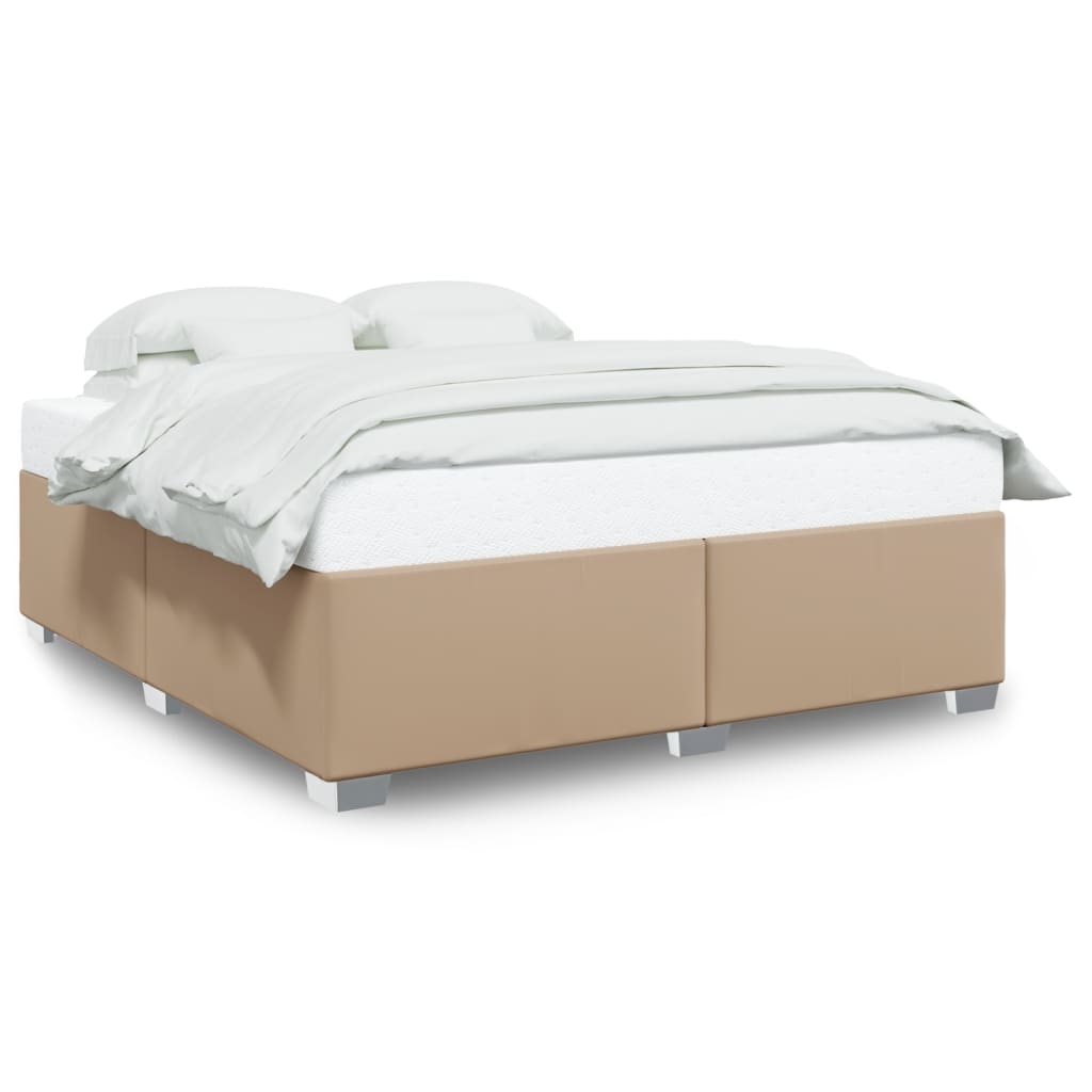 vidaXL Cadre de lit sans matelas cappuccino 180x200 cm similicuir